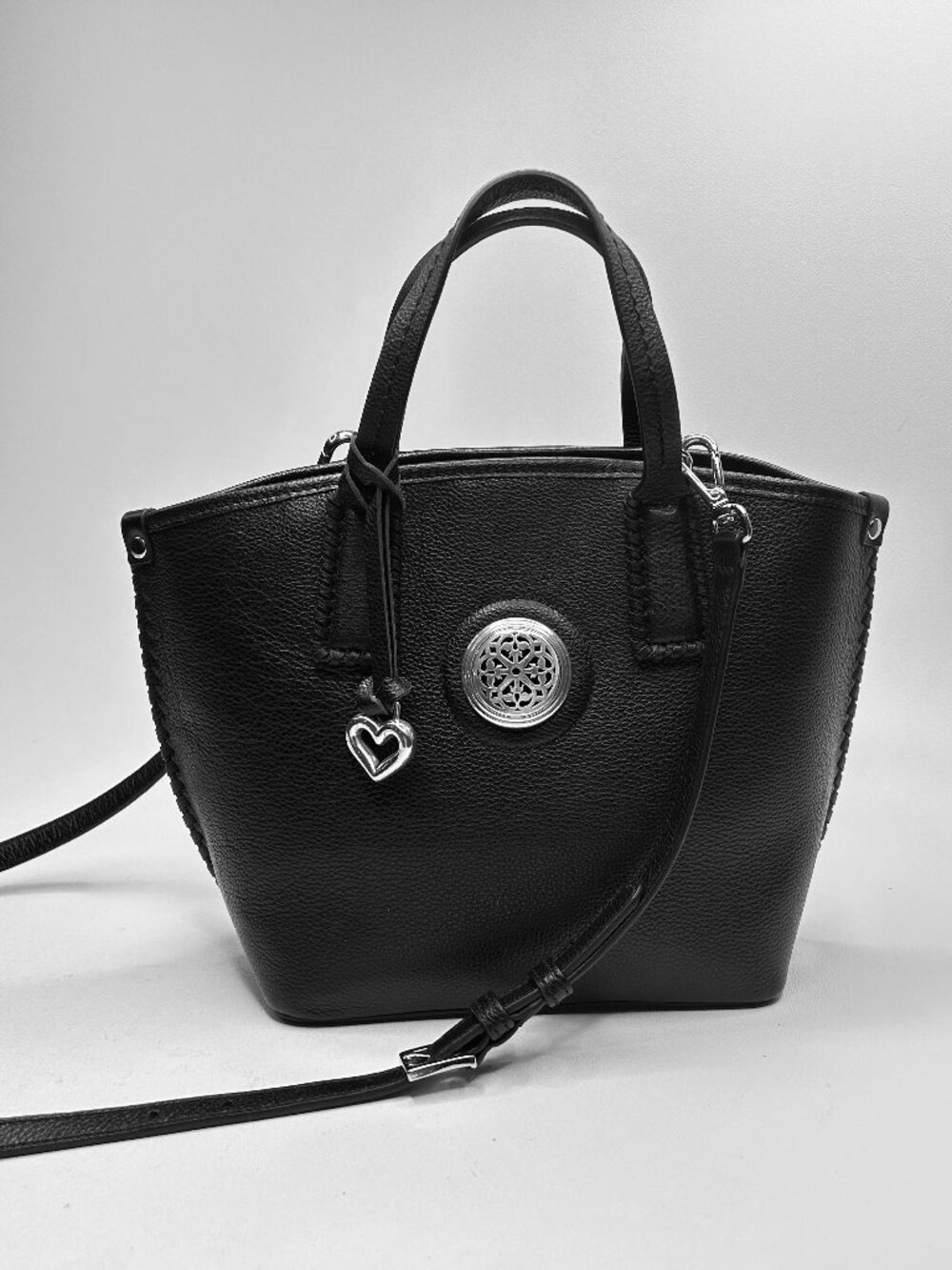 BRIGHTON Ferrara Oriana Small Leather Tote MSRP $455 Black New